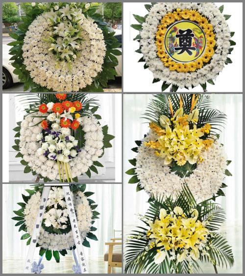 广东梅州市蕉岭县长潭镇浒竹村花圈速递